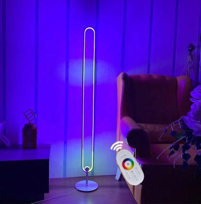 China Colorful Floor Lamp Bedroom lamp Atmosphere Lighting Club Home indoor Decor RGB Round LED Floor Lamp for sale