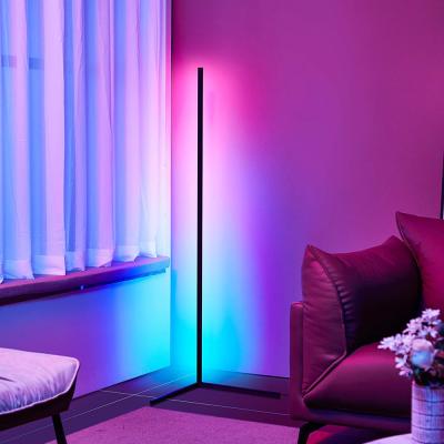 China Modern bedroom led simple RGB floor light color changing minimum corner stand smallest corner floor lamp for sale