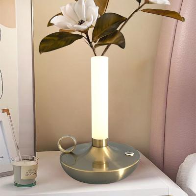 China luxury desk lamp living room bedroom creative flower arrangement can be watered to raise real flowers rechargeable night light for sale