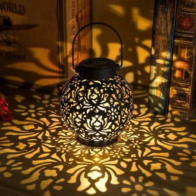 Κίνα Metal hanging Leaf-shadow handle lantern lamp waterproof solar outdoor lighting patio decoration lights προς πώληση