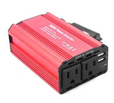 China Good Quality US Plugs 2 Output Dual USB Car Power Inverter 12v to 110v 300w Mini Inverters and 300 Watt Inverter Converters 144*78*46.5mm for sale