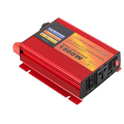 China Competitive Price Modified AC 24V 12V 220V 1500W Sine Wave DC Inverter USB Charger Power Inverter 1500W 12V 220V 260*190*71mm for sale