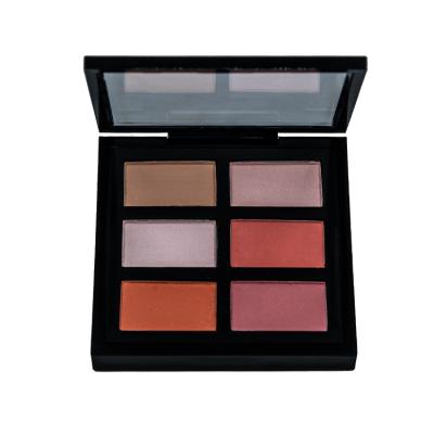 China Hot Selling Waterproof Sunscreen Makeup Powder Face Compact 6 Colors Blush Palette Private Label for sale