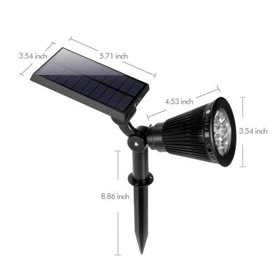 China Garden 2 in1 IP44 LED Solar Spotlight Waterproof With 200 Lumens for sale