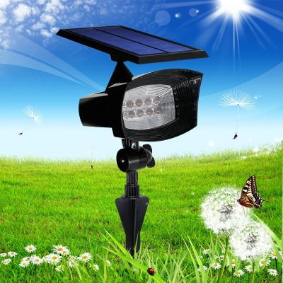 China Outside LED Solar Spotlight 8 LED Adjustable Solar Panel Energy Efficient for sale