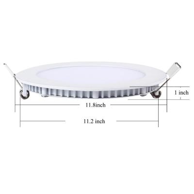 China 5 Inch 9W Round Recessed LED Panel Light 650lm 60W Incandescent Equivalent for sale