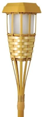 China Bamboo Knitting Solar LED Garden Lights Solar Powered Tiki Torch Path Light for sale