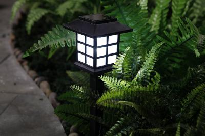 China Lattice Plastic Small Sized outdoor solar path lights , House shaped for sale