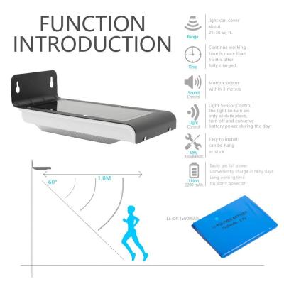 China Alta luz al aire libre accionada solar brillante 5000-6000K del sensor de movimiento en venta