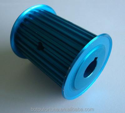 China ALLOY Anodize Synchro Pulley T5 Blue Tooth Type 28 Teeth 55mm Belt Width With Keyway for sale