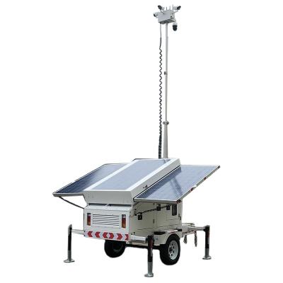 China Night Version Military Surveillance Trailer Solar Powered CCTV Mobile Tower for sale