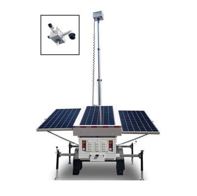 China 10KWh Mobile Solar Surveillance System CCTV Tower System With Hydraulic Telescopic Mast 2300*1600*2200mm for sale