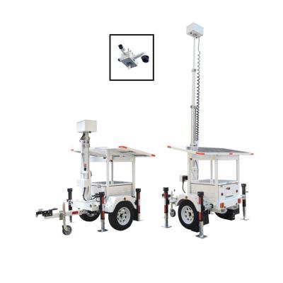 China Mobile Solar CCTV Tower Trailer For Outdoor Security System Surveillance 1750*1450*1100mm for sale