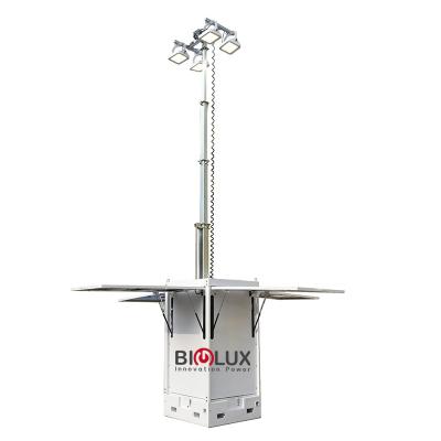 China Portable Cuboid Solar Light Tower For Outdoor Dining CU3803G-9H-1004L for sale