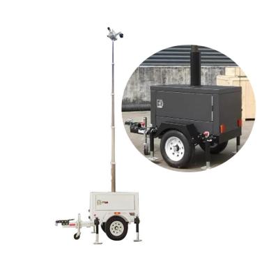 China Rechargeable Mini Mobile Camera Trailer With Battery With Pneumatic Telescopic Mast 1550*1100*1900mm for sale