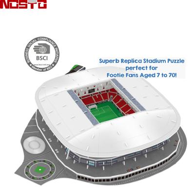 China Cartoon Toy 3D Puzzle Stadium Building Kits Football Stadium Model for sale