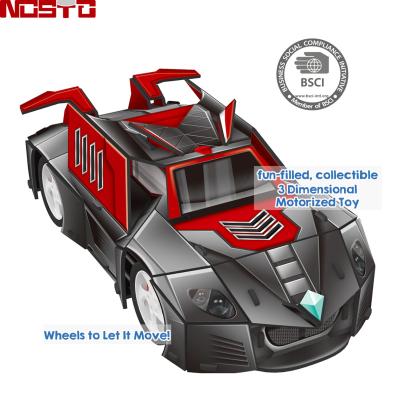 China Cartoon Toy Nosto FSC BSCI Certified Maker Assembly Model Kit Play Learn Create 3D Puzzle Race Car for sale