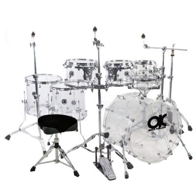 China Oilpaper New Style Drumkis Acoustic Rock 7 Pieces Acrylic Drum Set For Cheap Price Good Design Professional Tone 6 Pieces Drum for sale