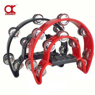 China Single - Double Circle Professional Handheld Drumkit Percussion Instruments ABS Plastic Tambourines for sale