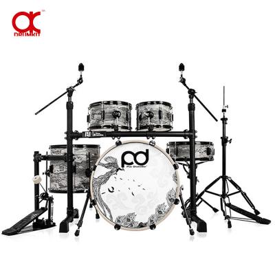 China Oilpaper 5pcs Jazz Drum Set Percussion Cheap Price Color Drum Kits For Sale Made In China for sale