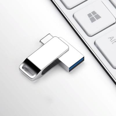 China Zinc Alloy Custom Logo Designed USB Flash Drive , 3.0 Type-C High Quality Gift USB Flash Drive for sale