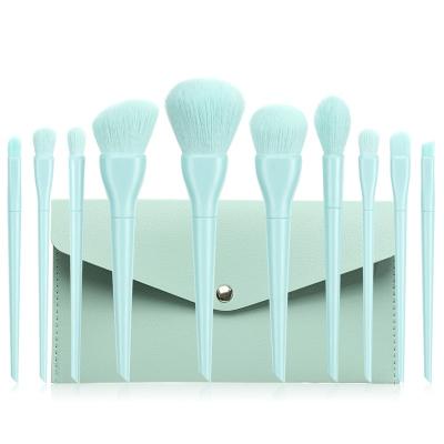 China Angular Blush Wholesale Professional Face Logo Makeup Brushes Custom Cosmetic Eye Base 2021 for sale