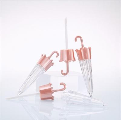 China Mini Umbrella Lip Gloss Tube Lip Gloss Tube Cosmetic Container Empty Plastic Portable Empty Lip Gloss Lip Umbrella Tube Bottle for sale