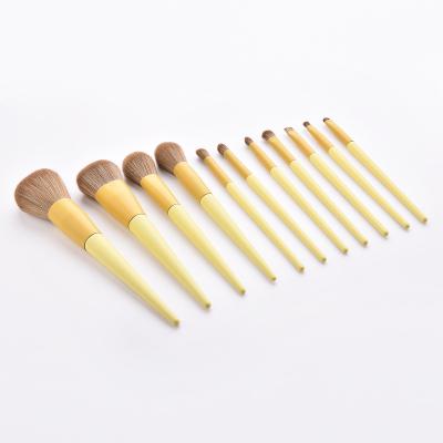 China Angular Blush Wholesale Makeup 11pcs Makeup Brush Makeup Brush Super Soft Private Label Hair Custom Logo for sale