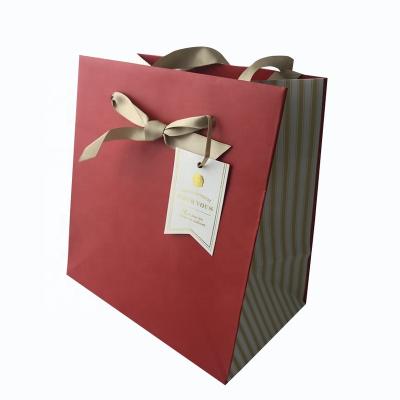 China Recyclable Custom White Kraft Paper Bag Food Package Handle Paper Bag For Take Away Package for sale