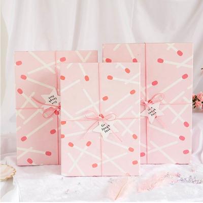 China Handmade Custom Pink Two Piece Lingerie Packaging Boxes Luxury Cardboard Luxury Clothing And Swimwear Package Boxes for sale