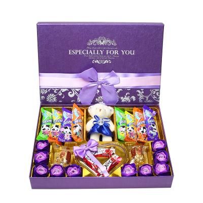 China Recycled Materials Romantic Day Chocolate Candy Packaging Box Paper Candy Gift Boxes For Girlfriend for sale