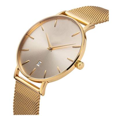 China Gold Ladies Water Resistant Waterproof Ring Watch Quality Lady Watch Girls Mesh Strap Quartz Watch For for sale