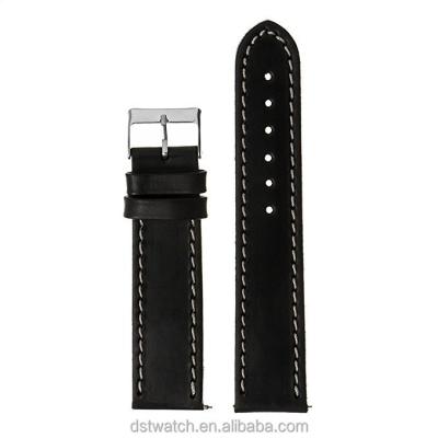 China Flexible One Grain Leather Quick Release Durable Vintage Top Watch Band for sale