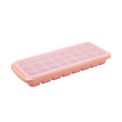 China Sustainable Ice Cube Trays , Flexible Easy-Release Silicone 24-Ice Cube Trays With Spill-Resistant Removable Lid for sale