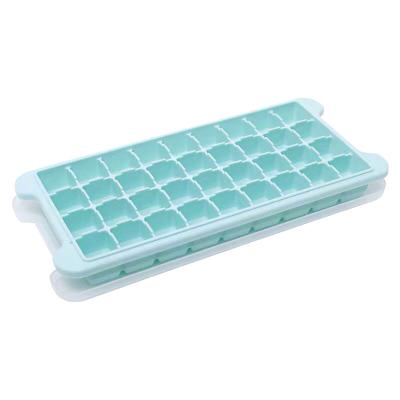 China Sustainable Ice Cube Trays , Flexible Easy-Release Silicone 36-Ice Cube Trays With Spill-Resistant Removable Lid for sale