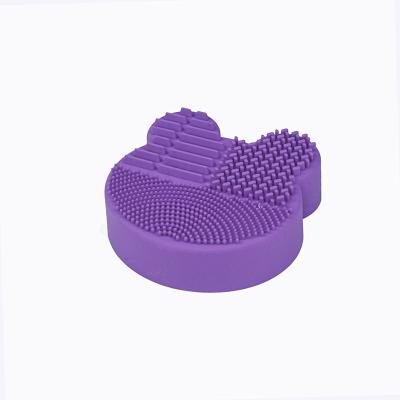 China Viable Cosmetic Brush Cleaner Tool For Color Changing Dry Cleaning Sponge Silicone Makeup Brush Cleaner Sponge Quick Box for sale