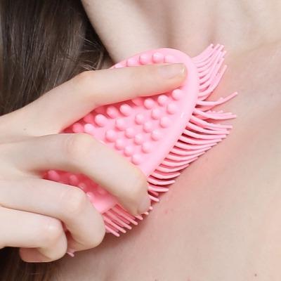 China Disposable Silicone Body Brush Silicone Shower Scrubber Shampoo Bath Massager Soft Cleaning Brush for sale