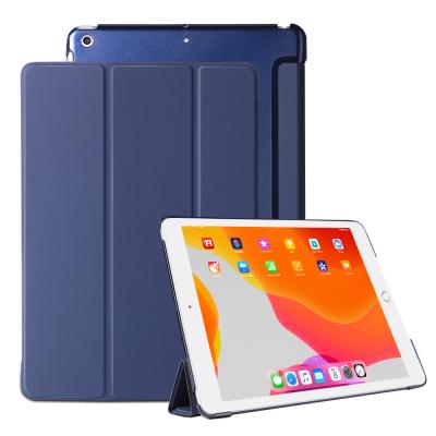 China Protect Tablet Ultra Thin Folding Stand PU Leather Smart Flip Cover Tablet Protective Case For iPad 10.2 2019 for sale