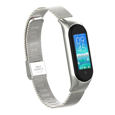 China Fanshion Newest MI Band 5 Watch Band Stainless Steel Wrist Strap For xiaomi MI Band 5 Wristbands for sale