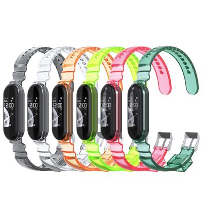 China Fanshion For Xiaomi MI 5 Silicone Strap Band Xiaomi MI 5 Clear Smart Strap Band 3/4/5 Strap Neon Color TPU for sale