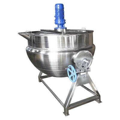 China Dairy Factory Oil Lined Kettle Natural Gas Heating Jacketed Pot for sale