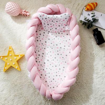 China Manufacturer Comfortable Infant Nest Cotton Tie Woven Bionic Bed Baby Travel Folding Hutch Newborn Bed in Crib for sale