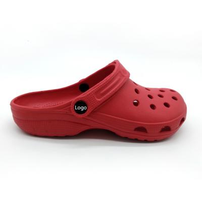 China Custom Classic Clog Flat Work Men And Women Shoes Red White Black Custom Sandals for sale