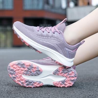 China 2021 CHINA Jinjiang lightweight OEM factory HAPPY lady breathable knit women casual shoes custom logo sneaker for sale