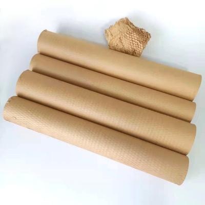 China Verpackenpapier abbaubare Stretchable Primärfarbbienenwaben-Kraftpapiers zu verkaufen