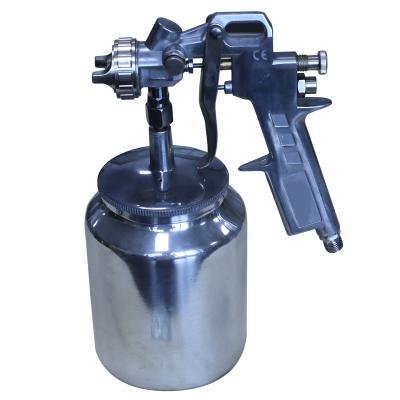 China Pneumatic Paint Spray Gun Air HVLP Paint Spray Gun, Plastic Cup Steel Brass Spout Aluminum Light Weight for sale