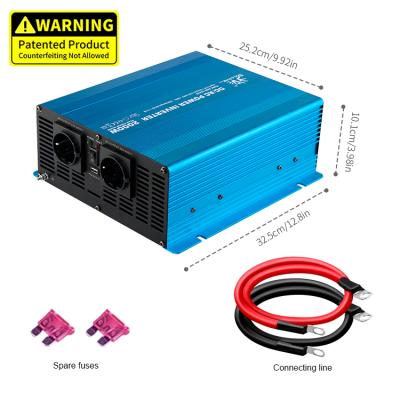 China AC 110v/120v/220v/230v off-grid system 2000W 12v/24v/48v dc off grid pure sine wave power inverter for sale