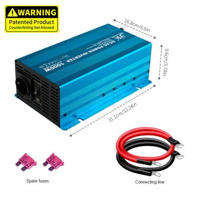 China AC 110v/120v/220v/230v off-grid system 1000W 12v/24v/48v dc off grid pure sine wave power inverter for sale