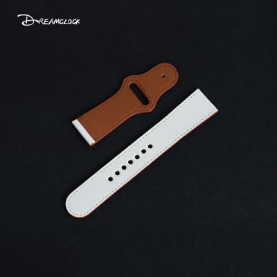 China Fanshion Wholesale Simple Printable Custom Smart Leather Watch Band Strap for Apple for sale