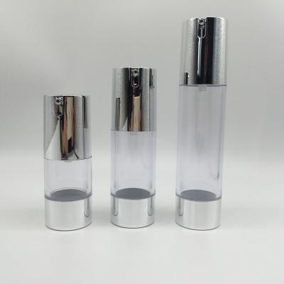 China Non spill 20ml 30ml 50ml ace luxury transparent airless shinning empty skin care lotion bottle sets for sale